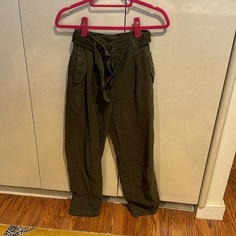 Aritzia Babaton The Group Green Denim Pants
